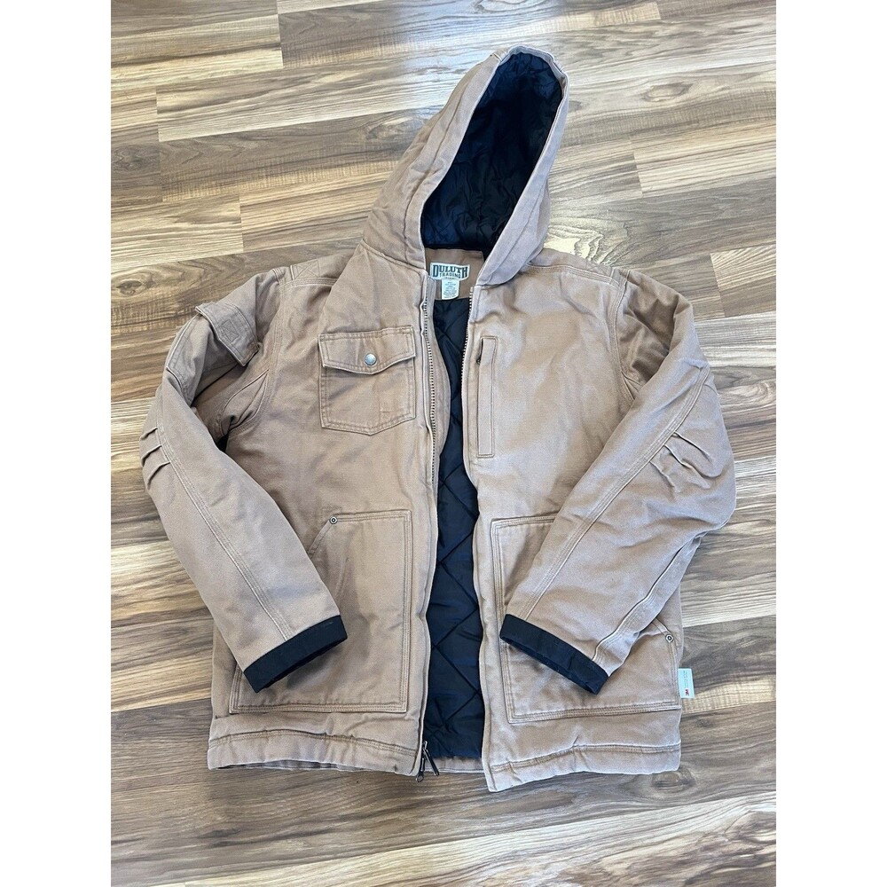 Mens Medium Duluth trading Co Lined Canvas Coat Carhartt Style